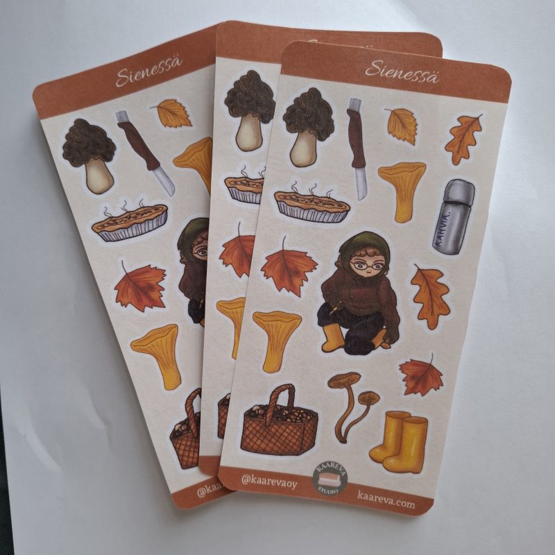 Tarra-arkki sienet/ Mushroom stickersheet
